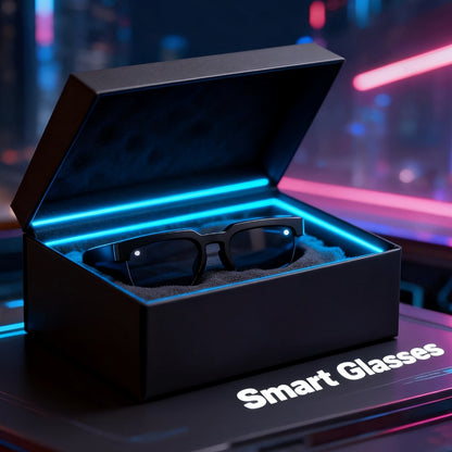 Smart Glasses with Real-Time Translation, Built-In Mic & Speaker, Wireless Bluetooth – Open-Ear Audio, Music & Travel Companion for Tech Lovers