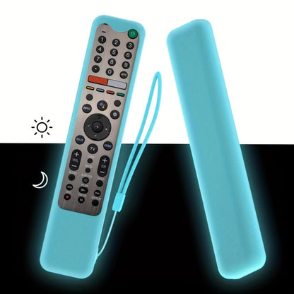 Glow in the Dark TV Remote Silicone Case Universal with Lanyard – Anti-Slip Protective Cover, Remote Holder for Most TV Remotes, Drop Protection, Red & Dark Green, Never Lose Your Remote Again