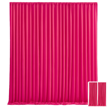 Draped Backdrop Curtains 2-Pack 10x10ft – Luxe Soft Non-Transparent Wrinkle-Free Fabric with Pole Pocket for Wedding, Birthday, Bridal Shower, Graduation, Prom & Holiday Party Decoration