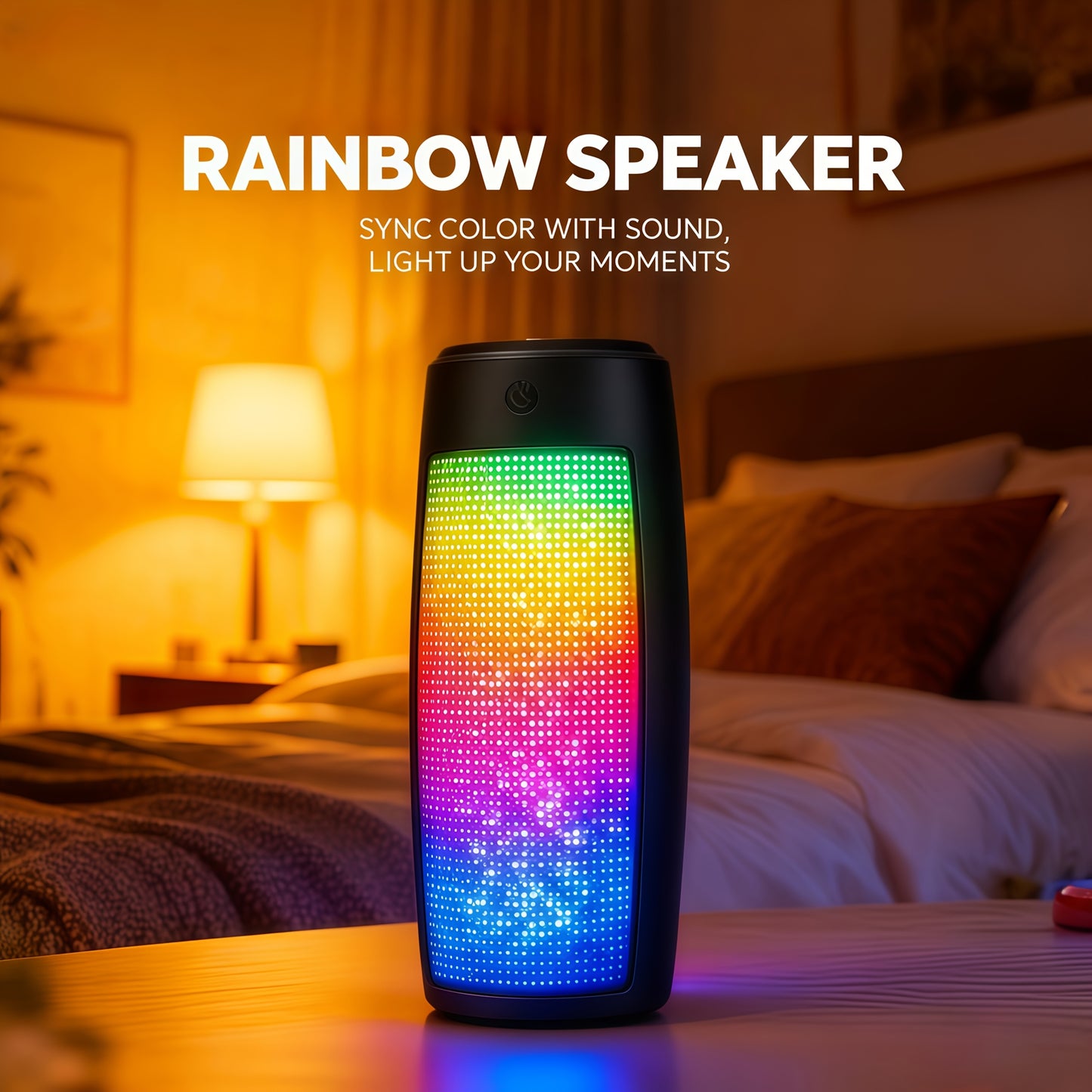 Triangular Portable Bluetooth Speaker Outdoor Wireless Rechargeable Stereo Subwoofer with HD Sound, Multi-Style Cinema Audio System for Camping Travel Home Party Use