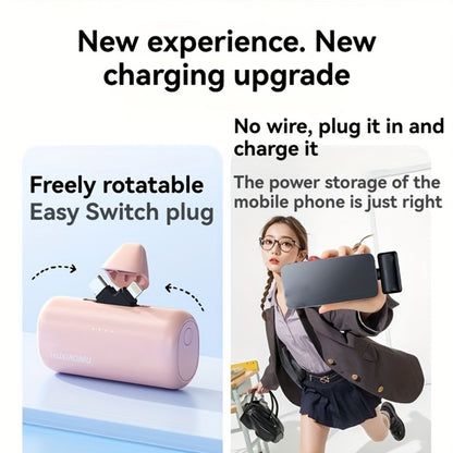 5000mAh Portable Charger with Built-In 2-in-1 Lightning & USB-C Connector - Slim Mini Power Bank 18.5W Fast Charging Compatible with iPhone 17 16 15 14 13 12 11 Samsung Android