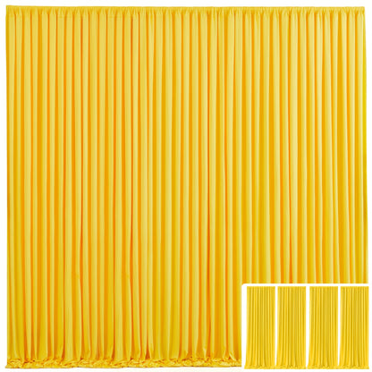 Backdrop Curtains 4 Pack 59x118 Inch – Wrinkle-Resistant Non-Transparent Party Decoration Fabric with Pole Pocket, Machine Washable & Reusable for Wedding, Birthday, Christening, Graduation & Holiday Events