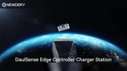 Safe Charging PS5 Controller Charging Station with Smart Chip – Dual Fast Charging Dock for DualSense & DualSense Edge, 2.5Hr Full Charge, Blue LED Indicator, Non-Slip Pad, Cable Included