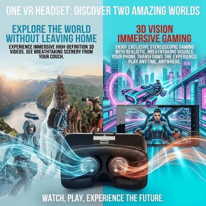VR Headset & Retro Handheld Game Console Set – Mini 3D HD Virtual Reality Glasses with Portable Game Console, Immersive Gaming, Kids & Adults