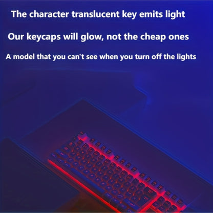 Floating Keycap Keyboard and Mouse Set Wired RGB Backlit – Mechanical Touch Keys, Multiple Lighting Effects, Volume Roller, Ergonomic USB Gaming Combo for PC, Desktop, Laptop & Mac | White Upgraded Version