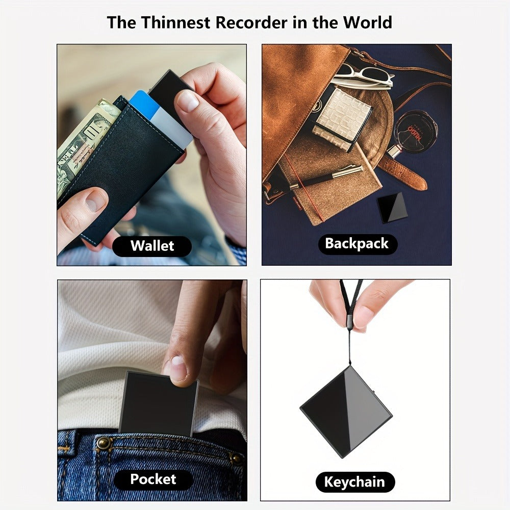 Voice Activated Recorder with AI Noise Reduction, 3072Kbps HD Audio Quality, 64GB Storage Up to 4000 Hours, Magnetic Mini Spy Recorder for Lectures Meetings Interviews Journalists Students