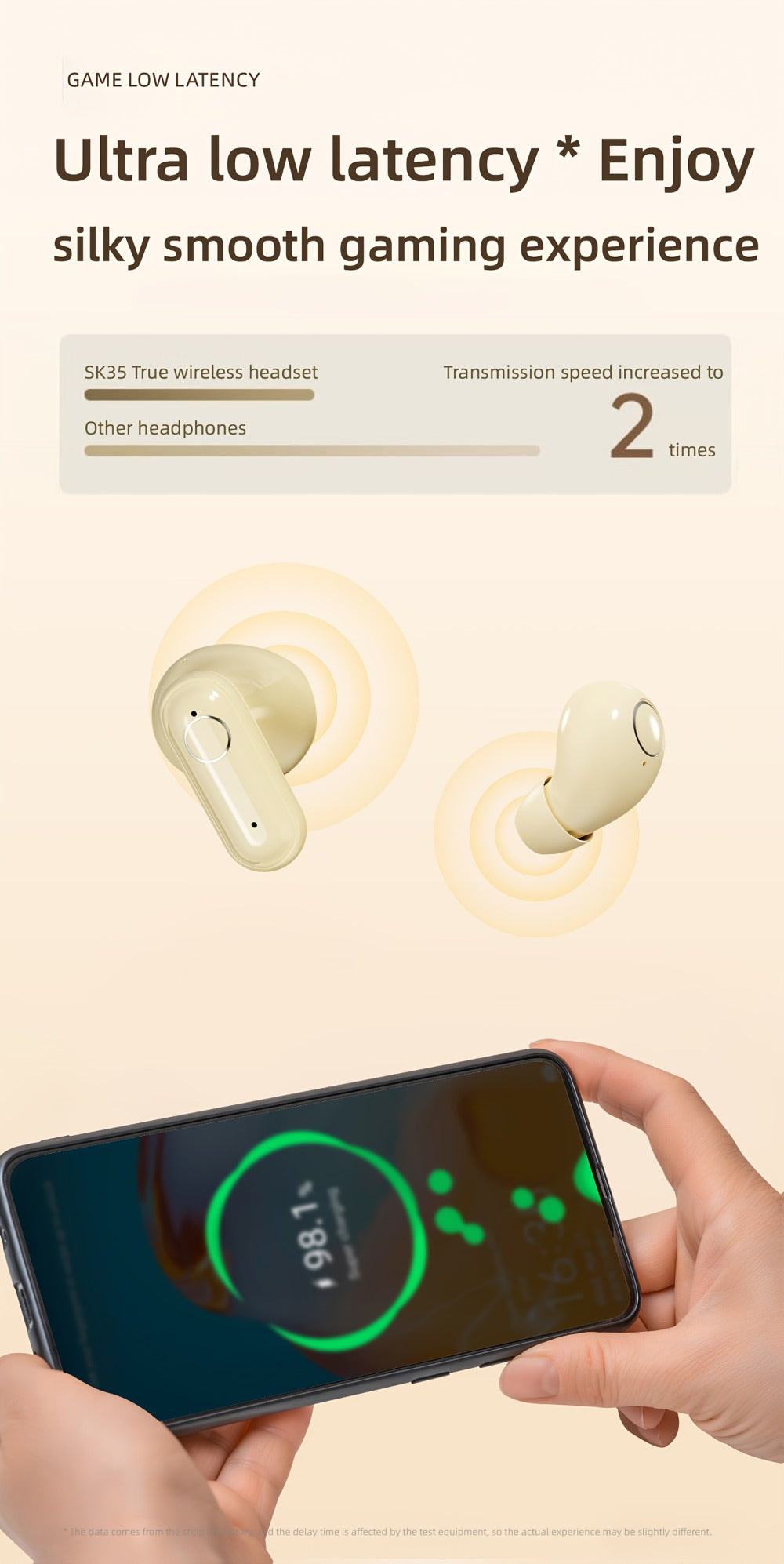 MSHUKCOE 2in1 Sleep Earbuds Invisible Mini Noise Cancelling, 6D HiFi Sound Effect Low Bass Wireless Headphones Long Battery Life, Comfortable Wear for Leisure Office Classroom, Birthday Gift