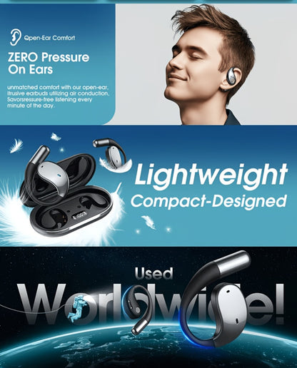 AI Language Translation Headphones Real-Time 156 Languages & Accents 3-in-1 Wireless Bluetooth Earbuds for Travel Business Learning iOS Android Compatible Bluetooth 5.4