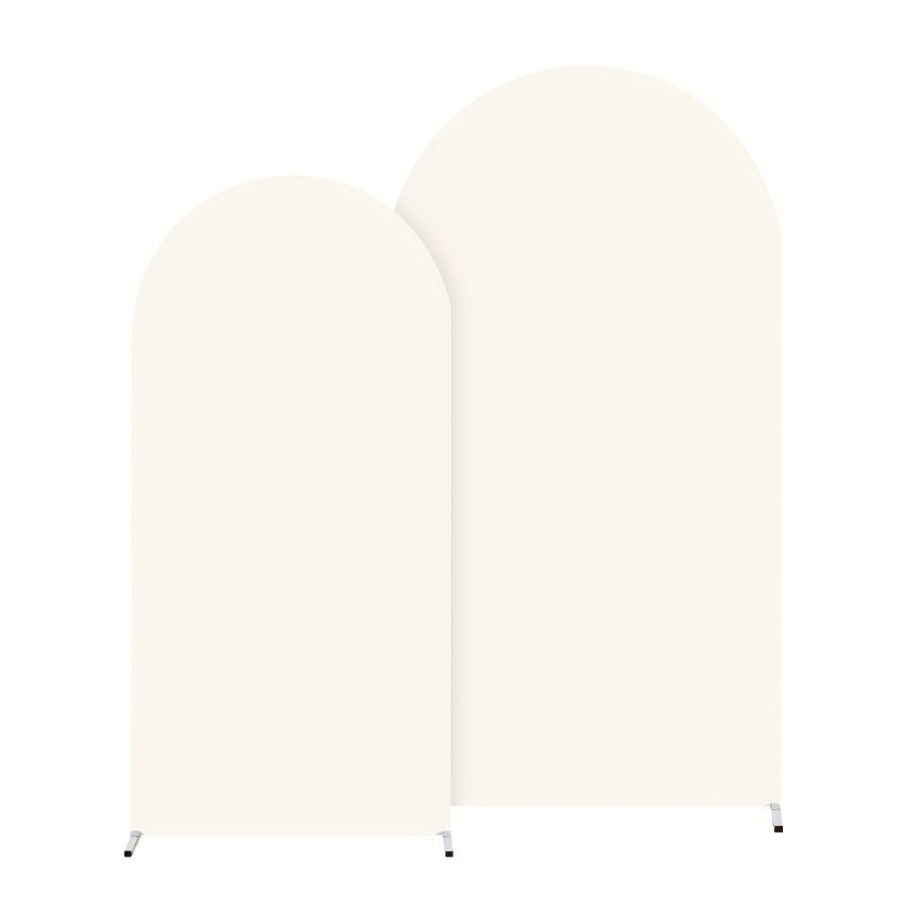 Spandex Arch Backdrop 2 Pack 6Ft x 6.6Ft Wrinkle-Free Stretch Photography Background with Bottom Zipper, Polyester Arched Cover Photo Prop for Wedding, Party, Gender Reveal & Birthday Decoration