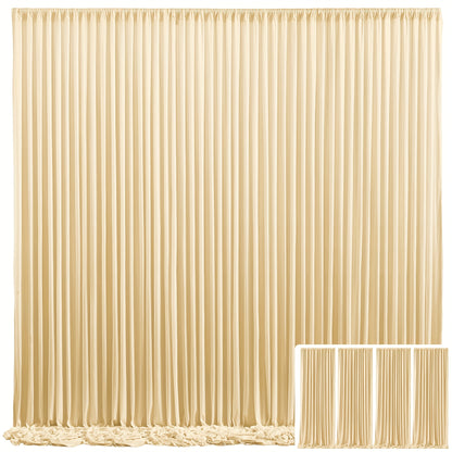 Backdrop Curtains 4 Pack 59x118 Inch – Wrinkle-Resistant Non-Transparent Party Decoration Fabric with Pole Pocket, Machine Washable & Reusable for Wedding, Birthday, Christening, Graduation & Holiday Events