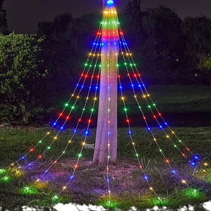 Waterfall Fairy Lights USB Powered 8 Modes – Indoor String Lights for Tree Curtain Tent Party Garland Christmas Halloween Festival Decoration White