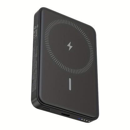 Travel Magnetic Wireless Power Bank 5000mAh 15W Fast Charging – Slim MagSafe-Compatible Portable Charger for iPhone 16 15 14 13 12 Pro Max Plus, Business & Emergency Battery Pack for On-the-Go Use