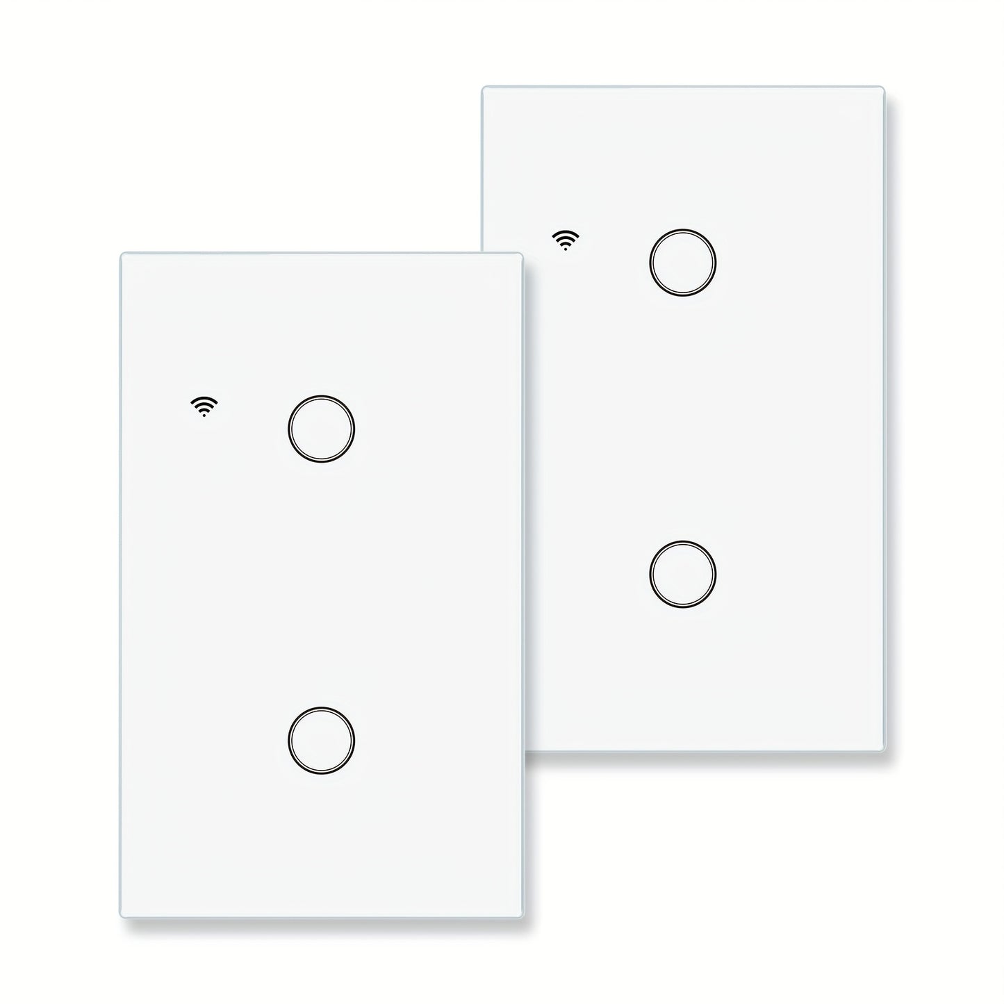 No Neutral Wire Smart Touch Wall Switch MOES WiFi 1/2/3 Gang Single Fire, Works with Alexa & Google Home, App Remote Control, 2.4GHz 110V White – 2 Pack 3 Pack Smart Light Switch