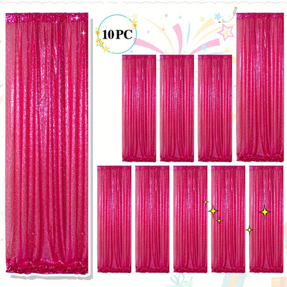 Sequin Backdrop Curtains 2FTx8FT Glitter Photography Background Panels for Party Wedding Birthday Stage Decoration Gold Yellow Shimmer Curtain Set 4 6 10 Panels Available