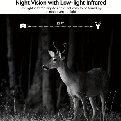 4G LTE Cellular Trail Camera Solar Powered with Night Vision & HD Live View – Built-in SIM Card, 0.2s Trigger Speed, IP65 Waterproof, No WiFi Needed, Hunting & Wildlife Camera