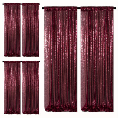 Sequin Backdrop Curtains 2FTx8FT Glitter Photography Background Panels for Party Wedding Birthday Stage Decoration Gold Yellow Shimmer Curtain Set 4 6 10 Panels Available