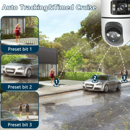 4K Dual Lens Security Camera WiFi Outdoor - 2160P Ultra HD, Dual Band 2.4G & 5GHz, Color Night Vision, Rain Proof, Tamper Detection, Two-Way Audio, Wall Mount for Home Indoor & Outdoor Surveillance