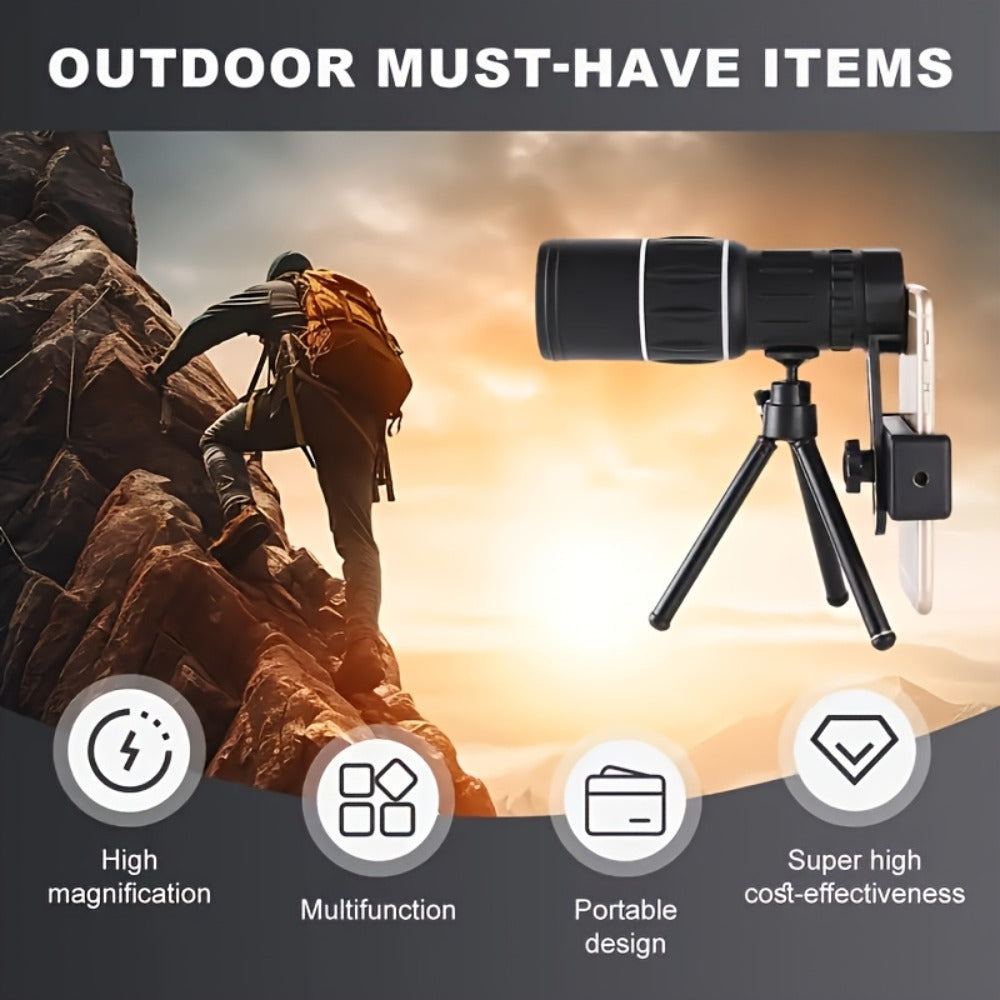 Monocular Telescope 10x50 High Power HD Compact Scope with Manual Focus for Adults Bird Watching Hiking Hunting Travel Outdoor Sightseeing Gift