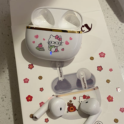 Sanrio Hello Kitty Kuromi Cinnamoroll Wireless Earbuds Bluetooth 5.0 Cute Kawaii Design 3 Styles Power Display Touch Control Girls Gift