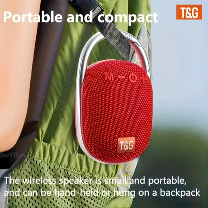 Mini Portable Bluetooth Speaker with LED Lights – Micro SD/TF Card Support, Integrated Latch, Stereo Audio, Compact Wireless Speaker for Home, Outdoor, Travel, Camping, Halloween & Holiday Parties