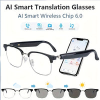 Semi-rimmed photochromic glasses [camera not included]