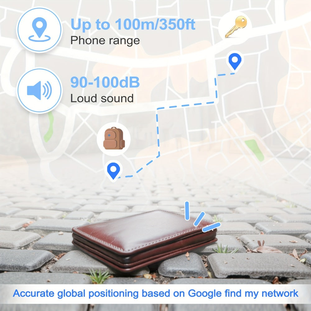 Bluetooth Tracker 4 Pack Google Certified Android Find My Device Find Hub – No Subscription Anti-Lost Tag for Keys Wallet Luggage Bags Pets Cars, Android 9+ Compatible, Family Value Pack Gift