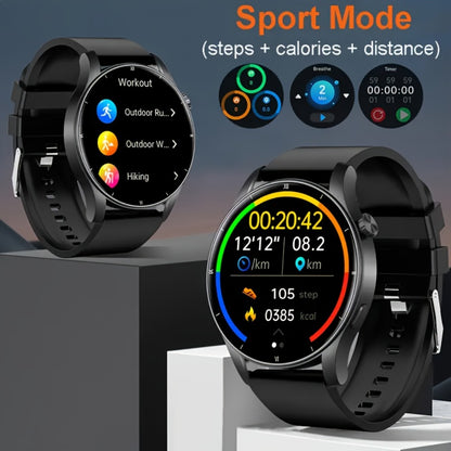 Unisex Smartwatch 1.52" HD Full Touch Screen, Wireless Calling & Text Messages, Multi-Sport Fitness Tracker, Remote Camera Control, Premium Alloy Case & Silicone Strap, USB Charging – Android & iPhone Compatible