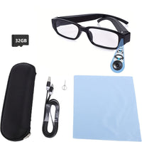black glasses