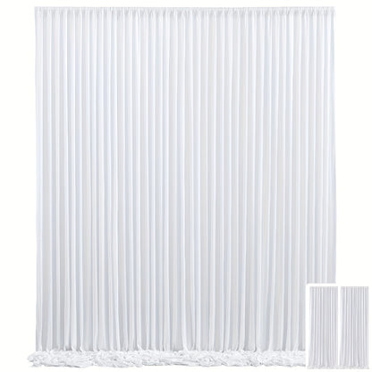 Party Backdrop Curtains 2pcs 59x118 Inch with Poles Wrinkle-Resistant Non-Transparent Fabric Background for Wedding Birthday Bridal Shower Holiday Decoration