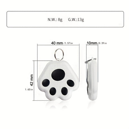 Dog Paw Smart Tracker Anti-Lost Positioning with Recording & Shutter Control – Cute Pet Accessory for Dogs & Cats, 2/4/6 Colors Available, Lightweight Clip-On Design
