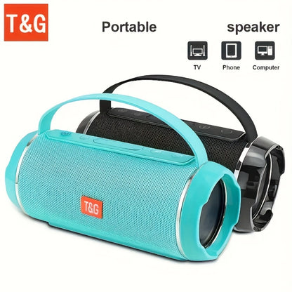 TG116C IPX4 Portable Bluetooth 5.0 Speaker 1200mAh Rechargeable Wireless Speaker USB TF FM Type-C Charging Surround Sound for Outdoor Travel Home Mobile