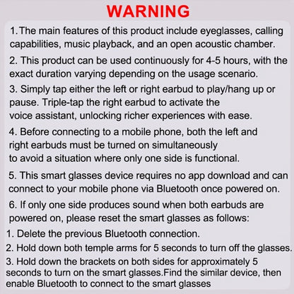 Stereo Smart Audio Glasses Touch Control Intelligent Noise Reduction Type-C Rechargeable Ultra-Long Standby Clear Calls Fashionable Wireless Eyewear for Travel Daily Use Unisex