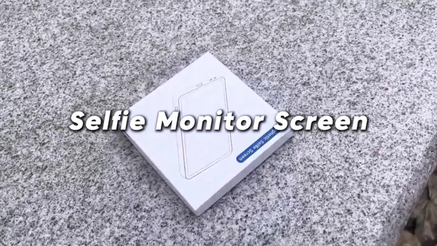 Magnetic Selfie Monitor Screen for Vlogging & Live Streaming – Rear-Facing Main Camera Display for iPhone & Android, High-Resolution Selfie Screen for TikTok, YouTube & Instagram Content Creation
