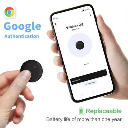 Bluetooth Tracker 2 Pack Android Rexzol Find My Mini GPS Tag – No Subscription No Monthly Fee, Anti-Lost Locator with Keychain Case for Keys Wallet Pets Cars Luggage Smart Tag for Android Phones