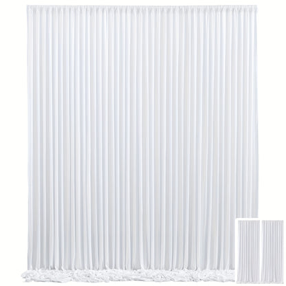Party Backdrop Curtains 2-Pack 59x85 Inch – Soft Non-Transparent Wrinkle-Free Fabric with Pole Pocket for Wedding, Birthday, Christening, Bridal Shower, Christmas & Holiday Decoration