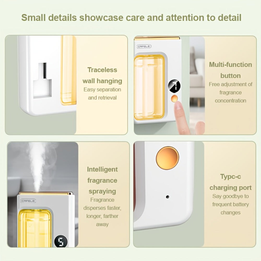 Essential Oil Diffuser for Home Bedroom – Large Capacity Ultrasonic Aroma Humidifier, 7-Level Mist, USB, Auto Shut-Off | Encounter Gardenia Hilton Shangri-La Ocean Scents | 1 or 3 Bottle Bundle