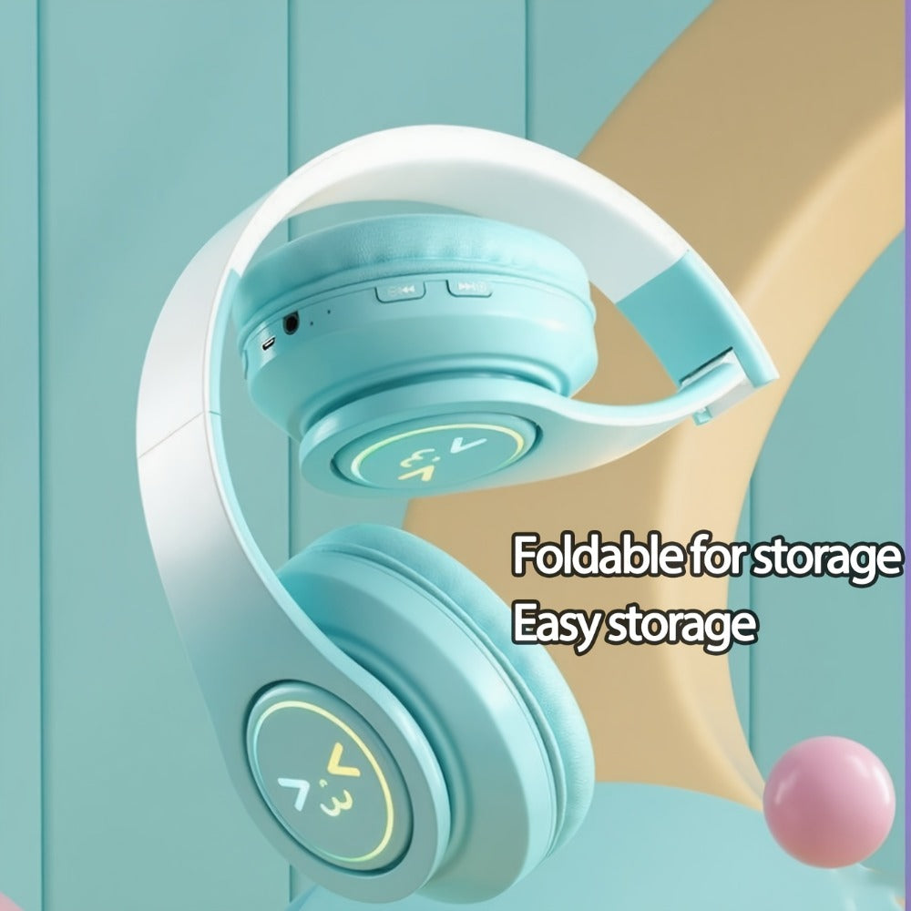ANC Wireless Headphones Bluetooth 5.3 Foldable Lightweight Over-Ear with Mic – Powerful Bass Stereo for Home Office Travel – Christmas Birthday Gift