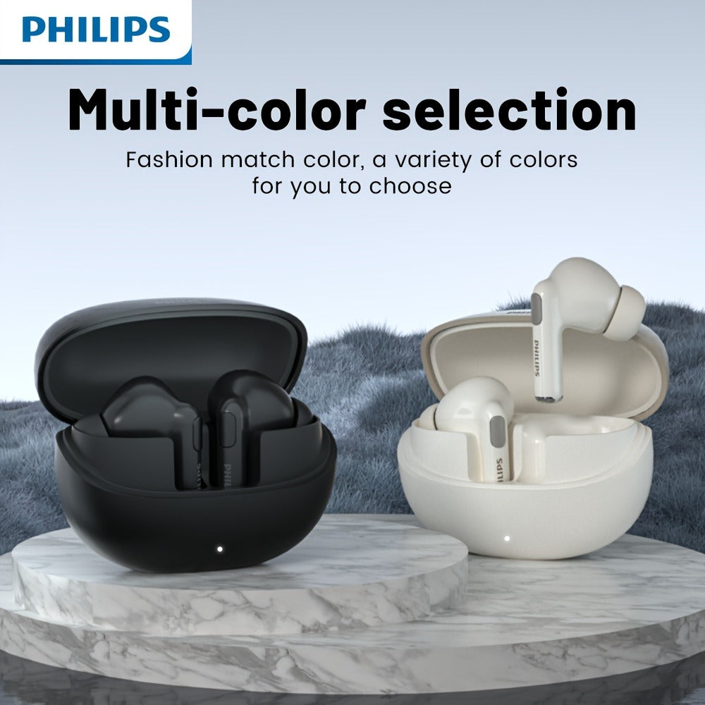 Philips 2026 Wireless Earbuds V6.0 Dual Stereo In-Ear Noise Reduction Long Standby Type-C Charging Comfortable Fit for Birthday Independence Day Holiday Gift iOS Android