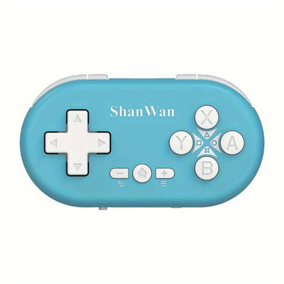 Mini Keychain Gaming Controller Bluetooth Mobile iOS Android - Gyroscope Axis Turbo Dual Vibration Wake Function 180mAh 5-Hour Battery Portable Pocket Gamepad
