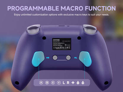 Hall Effect Wireless Controller for Nintendo Switch OLED Switch Lite - No Drift Joystick Turbo 6-Axis Gyro Programmable Works with PC Phone