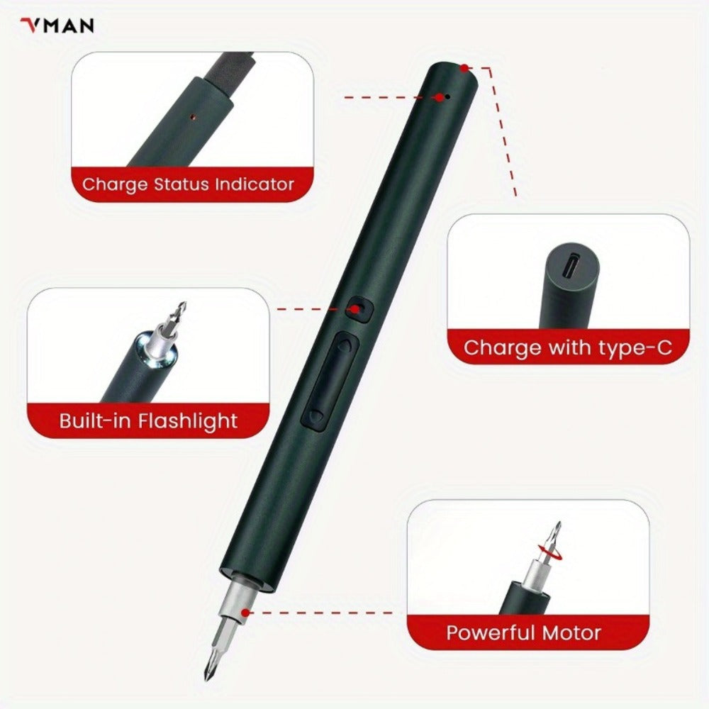 142-in-1 Electric Precision Screwdriver Tool Kit, Rechargeable Cordless Electric Screwdriver with 120 Bits & 22 Repair Tools, for iPhone MacBook PC Tablet PS4 Xbox Nintendo DIY Electronics Repair