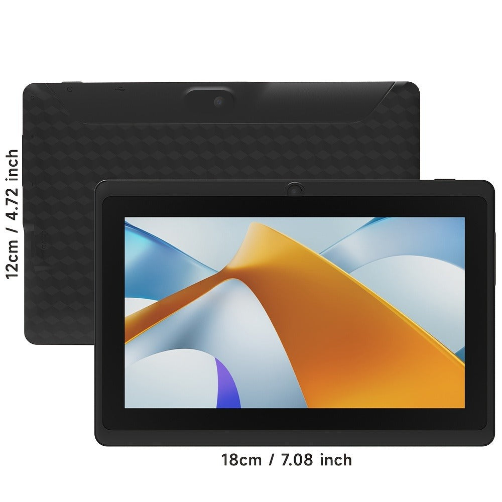 Android 14 Tablet 7 Inch, 32GB Storage 512GB Expandable, Quad-Core Processor IPS HD Touchscreen, Dual Camera 2.4GHz WiFi, Compact Lightweight Portable for Kids Students Seniors Home School Travel – White Pink Black