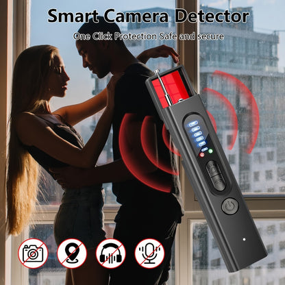 Hidden Camera Detector & Anti-Spy Bug Detector – Portable RF Signal Scanner Finds Wireless Wired GPS Pinhole Infrared Night Vision Cameras, Hotel Travel Privacy Security Device