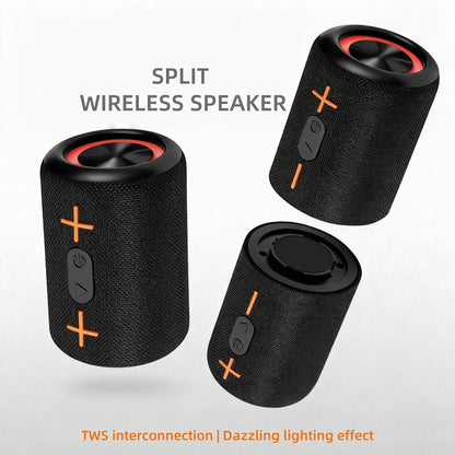 RGB Breathing Light Bluetooth Speaker 2-in-1 Dual Channel Wireless Stereo – Battery or USB Powered, Portable Indoor Outdoor Speaker for Parties, Office, Bedroom, Kitchen, Desk Use