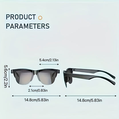 Smart Glasses with Real-Time Translation, Built-In Mic & Speaker, Wireless Bluetooth – Open-Ear Audio, Music & Travel Companion for Tech Lovers