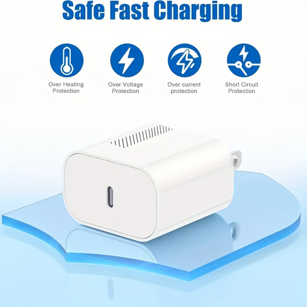 Apple Watch Charger Set 3-in-1 Magnetic Cable 6.6ft with 20W USB-C Wall Charger – Compatible with Apple Watch Ultra 2 Ultra SE Series 9 8 7 6 5 4 3 2 1 iPhone 15 14 13 12 11 AirPods White Pink Purple