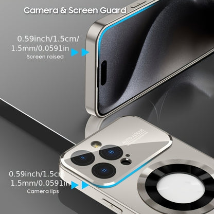 MagSafe iPhone Case Matte Titanium with Built-In Glass Lens Protector for iPhone 17 Pro Max Air 16 15 14 Series – Shockproof Luxury Magnetic Wireless Charging Cover
