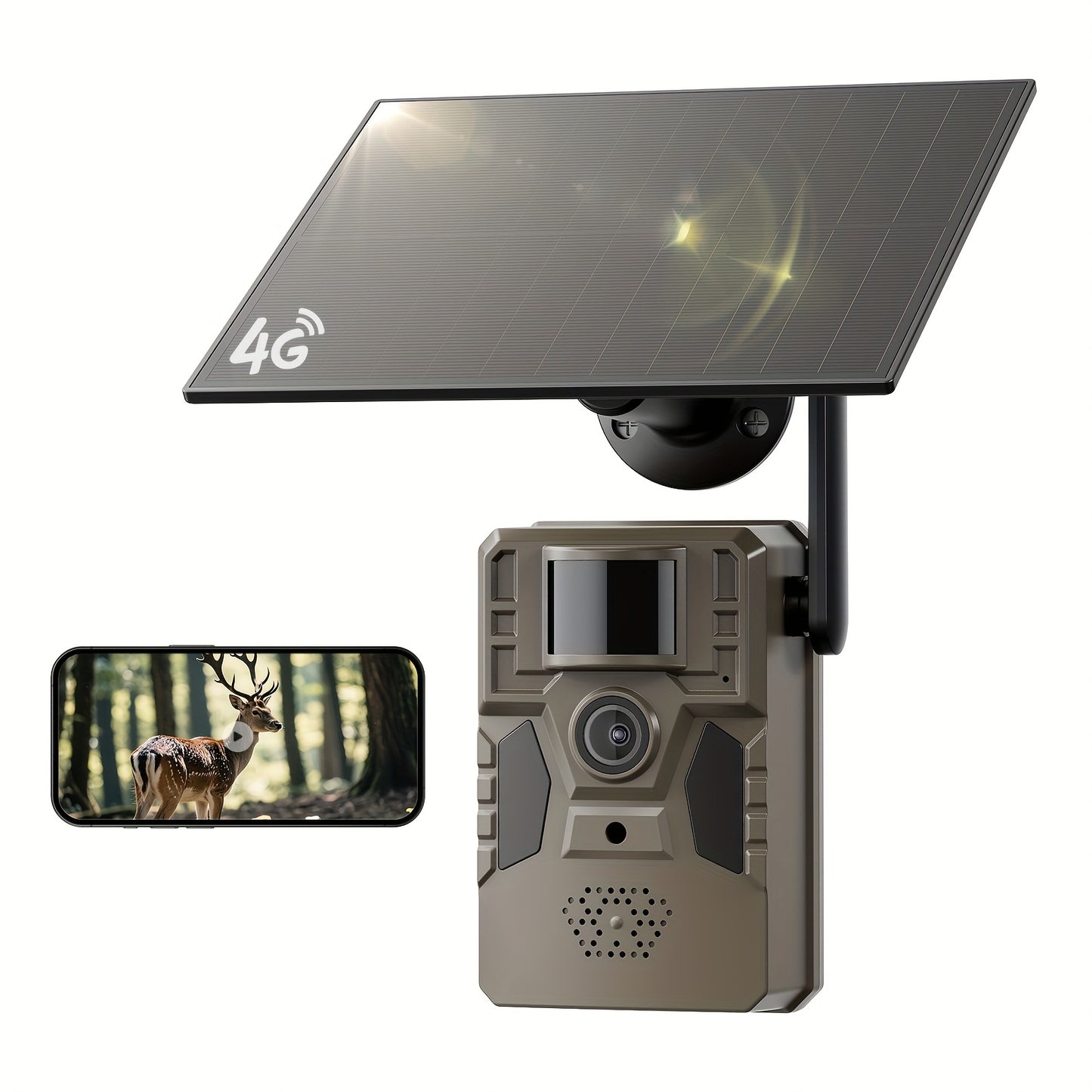 4G Cellular Trail Camera 2K No WiFi Required with Phone App Remote View – Wireless Game Camera for Deer Hunting, Wildlife Scouting, Livestock Monitoring & Rural Property Security