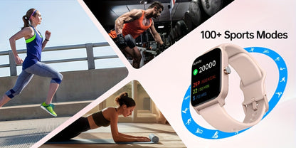 Smartwatch with Built-in Alexa FAWEIO 1.8" HD Touch Screen, Bluetooth Calling, 100+ Sport Modes, Fitness Tracker Heart Rate Sleep Monitor, Compatible with iPhone & Android – Smart Watch for Women Men 14 Colors