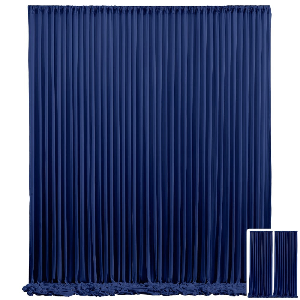 Party Backdrop Curtains 2pcs 7.2x10FT Non-Transparent Wrinkle-Free with Poles for Wedding Birthday Bridal Shower Christening Graduation Prom Holiday Photo Booth Decoration